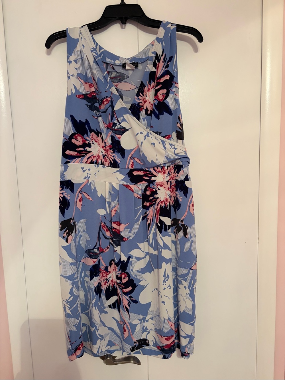 VENUS Blue Floral Wrap-Style Sundress